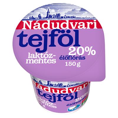 Nádudvari laktómentes tejföl 20% 150 g