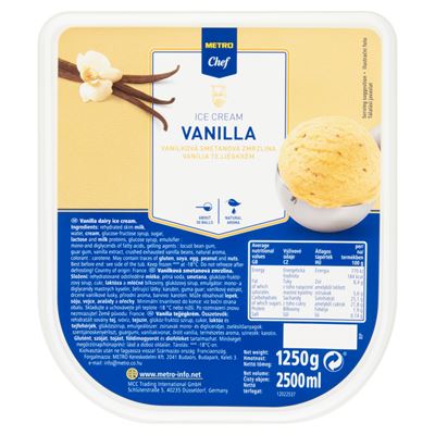 METRO Chef Vanília Jégkrém 2,5 l