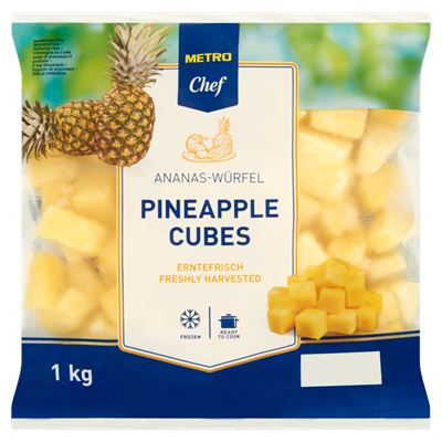METRO Chef Gyorsfagyasztott Kockázott Ananász 1 kg
