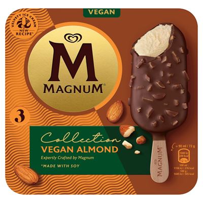 MAGNUM multipack jégkrém vegán Mandula 3 x 90 ml (270 ml)