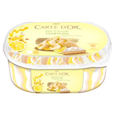 CARTE D'OR keksz ízű jégkrém ropogós kekszdarabkákkal citrom jégkrémmel citromos szósszal 825 ml