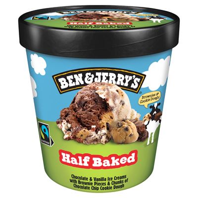 BEN & JERRY'S Half Baked Kakaós-vaníliás Jégkrém 465 ml