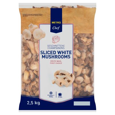 METRO Chef Gyorsfagyasztott 1. Osztályú Szeletelt Csiperkegomba 2,5 kg