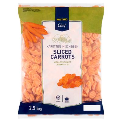 METRO Chef Gyorsfagyasztott, Hullámos Sárgarépa Szeletek 2,5 kg