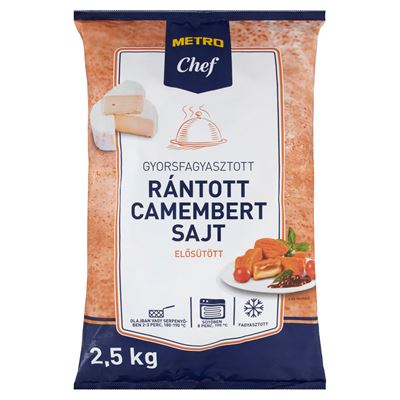 METRO Chef Gyorsfagyasztott, Elősütött Rántott Camembert Sajt 2,5 kg