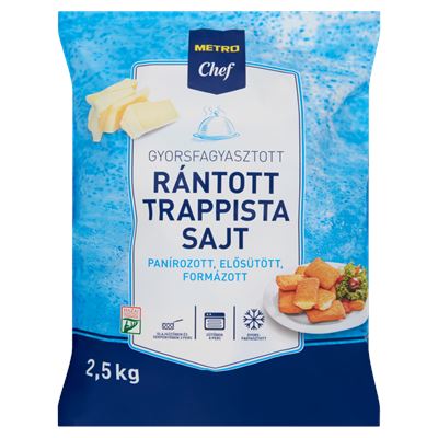 METRO Chef Gyorsfagyasztott Rántott Trappista Sajt 2,5 kg