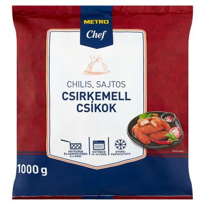 METRO Chef Chili-Sajt Csirkemell Csík 1 kg