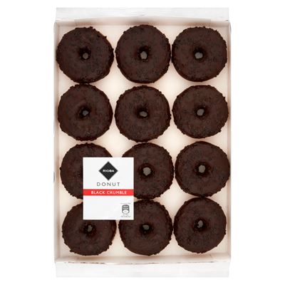 RIOBA Gyorsfagyasztott Fánk Kakaós Bevonattal És Csokoládépelyhekkel 12 x 55 g