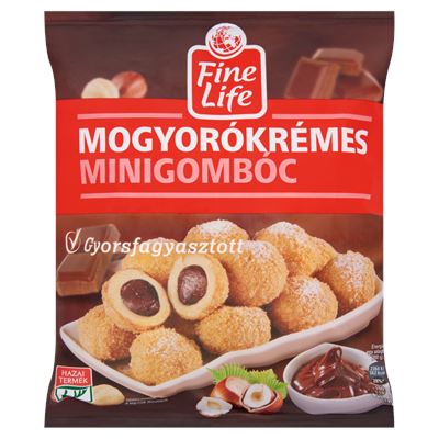 Fine Life Gyorsfagyasztott Mogyorókrémes Minigombóc 600 g