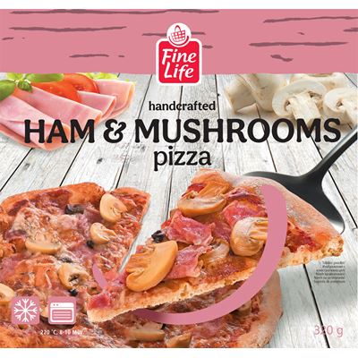 Fine Life Sonkás-Gombás Pizza 320 g