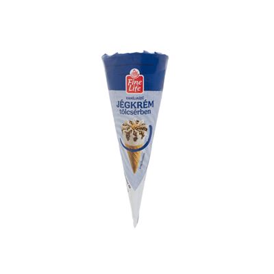 Fine Life Tölcséres Vaníliás Jégkrém 130 ml