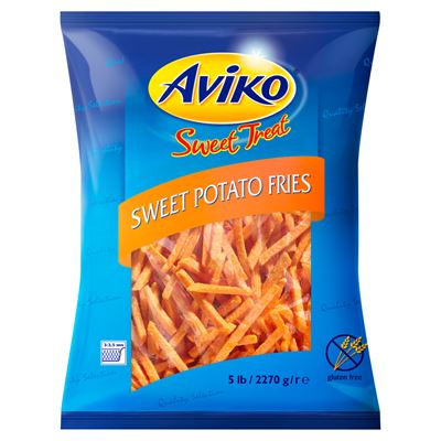 AVIKO Sweet Treat Gyorsfagyasztott, Elősütött, Félkész Édesburgonya Hasábok 2,27 kg