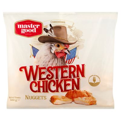 master good Western Chicken Nuggets gyorsfagyasztott elősütött csirkéből formázott termék 600 g
