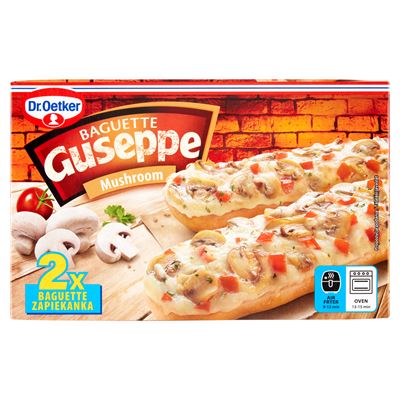 Dr. Oetker Guseppe gyorsfagyasztott bagett gombával, paradicsommal és sajttal 2 x 125 g (250 g)