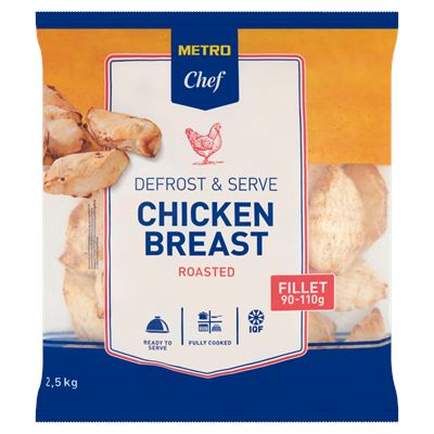 METRO Chef Gyorsfagyasztott Sózott, Sült Csirkemellfilé 2,5 kg