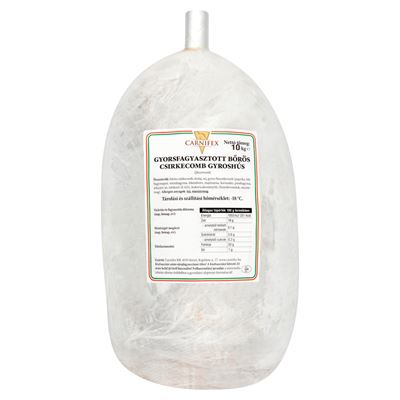 Carnifex Gyorsfagyasztott, Fűszerezett, Bőrös Csirkecomb Gyroshús 10 kg