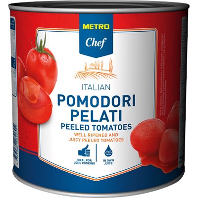 METRO Chef Egész Hámozott Paradicsom Paradicsomlében 2,5 kg