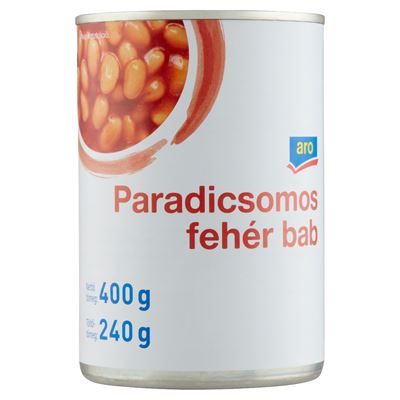 aro paradicsomos fehér bab 400 g