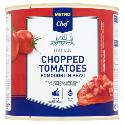 METRO Chef Hámozott Darabolt Paradicsom Paradicsomlében 2,55 kg