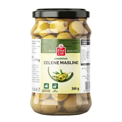 Fine Life Zöld Olajbogyó Magozott 360 g
