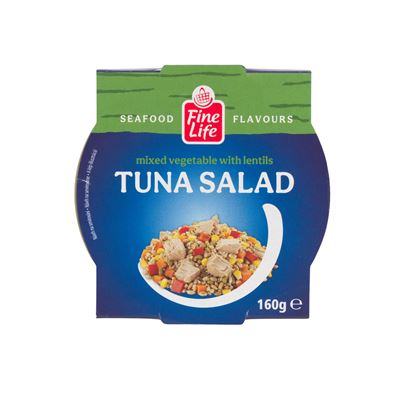 Fine Life Tonhalsaláta Vegyes Zöldségekkel és Lencsével 160 g
