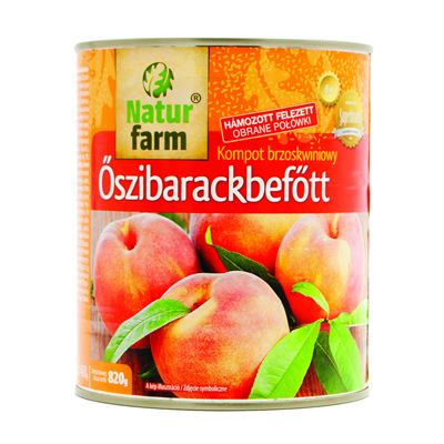 Natur farm Őszibarack Felezett 820 g