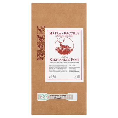 Mátra-Bacchus Mátrai Kékfrankos Rosé száraz rosé bor 12,5% 5 l
