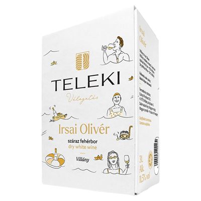 Teleki Válogatás Irsai Olivér Száraz Fehérbor 3 l