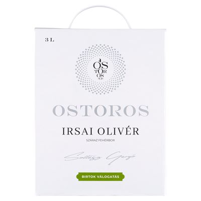 Ostoros Bag-In-Box Felső Magyarországi Irsai Olivér száraz fehérbor 11,5% 3 l