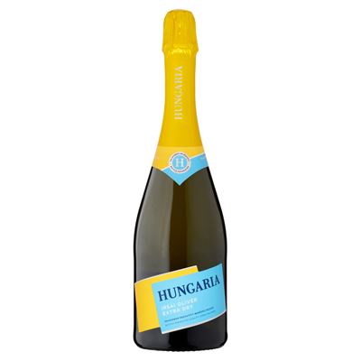 HUNGARIA Irsai Olivér Extra Dry Palackban Erjesztett Minőségi Pezsgő 12% 750 ml