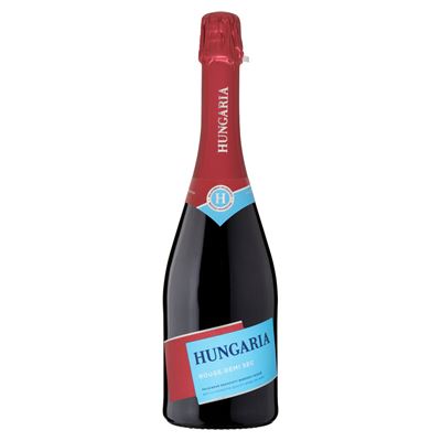 HUNGARIA Rouge Demi Sec Félszáraz Vörös Minőségi Pezsgő 12,5% 750 ml