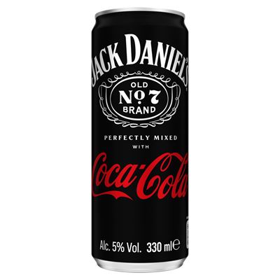 JACK DANIEL'S Tennessee Whiskey és Coca-Cola Alkoholos Szénsavas Üdítőital 5 % 330 ml