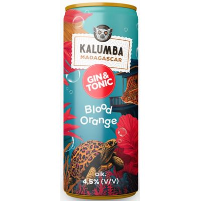 KALUMBA Blood Orange Narancs Ízű Gin Tonik 4,5% 250 ml