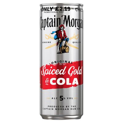 Captain Morgan kóla ízű alkoholos ital 5% 250 ml