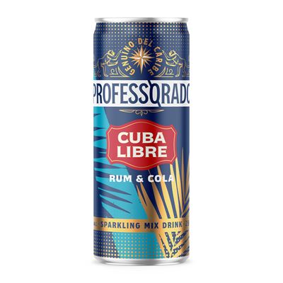 PROFESSORADO CUBA LIBRE Rum és Cola Ízű Szénsavas Alkoholos Ital 4.9% 250 ml