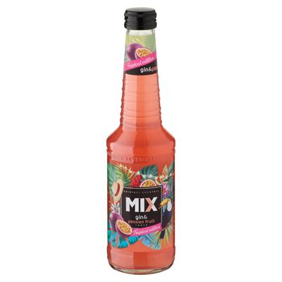 MIX Szénsavas Alkoholos Koktél mix Gin & passiógyümölcs Ízesítéssel 4% 330 ml