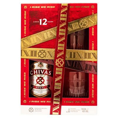 CHIVAS REGAL Skót Whisky 12 éves + 2 db pohár 40 % 700 ml