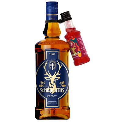 St. Hubertus Eredeti gyógynövénylikőr 33% 500 ml + Vérnarancs likőr 32% 40 ml