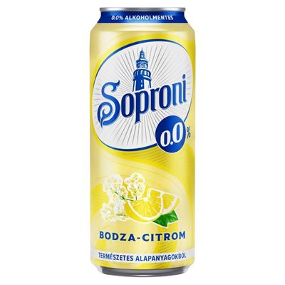Soproni Radler Bodza-citromos Alkoholmentes Sörital 0,0% 500 ml