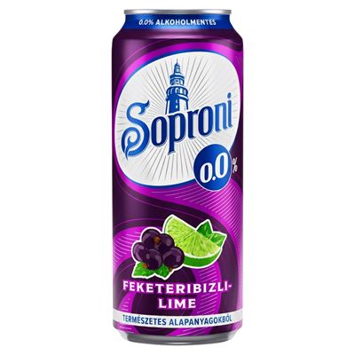 Soproni Radler Feketeribizli-lime-os Alkoholmentes Sörital 0,0% 500 ml