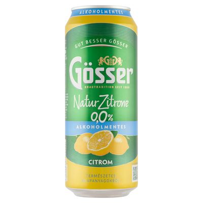 Gösser Natur Zitrone Citromos Alkoholmentes Sörital 0,0 % 500 ml