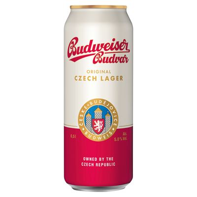 BUDWEISER BUDVAR Premium Cseh Lager Világos Sör 5 % 500 ml