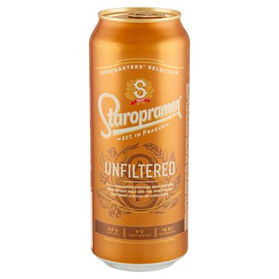 Staropramen Minőségi Dobozos Szűretlen Világos Sör 5 % 500 ml