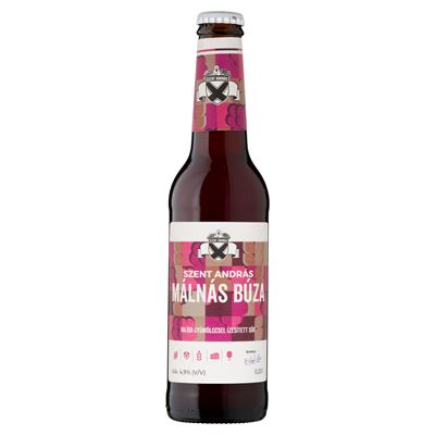 SZENT ANDRÁS Málnás Szűretlen Bajor Üveges Búzasör 4,9% 330 ml