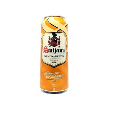 SVIJANY Desítka Cseh Pasztorizálatlan Világos Sör 4% Dobozos 500 ml