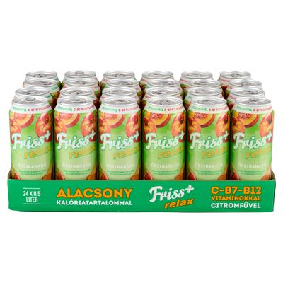 Friss relax Barack Őszibarack ízű Frissítő Ital 0,0% 500 ml