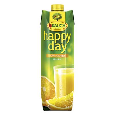 HAPPY DAY Rauch 100% Narancslé Narancslésűrítményből 12 x 1 l