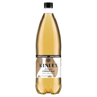 KINLEY Ginger Ale Zéró cukor energiamentes szénsavas üdítőital édesítőszerekkel 1,5 l