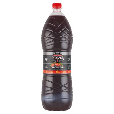 Piroska XXL erdei gyümölcs ízű gyümölcsszörp feketerépalével színezve cukorral és édesítőszerrel 2 l