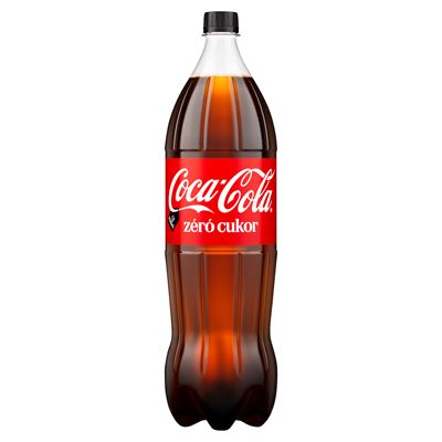 Coca Cola Coca-Cola zéró cukor colaízű energiamentes szénsavas üdítőital édesítőszerekkel 1,75 l
